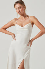 Gaia Midi Dress-White