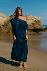 Tierney Linen Maxi Dress-Poseidon
