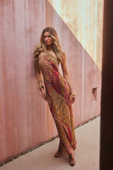 Isabella Patchwork Maxi Dress
