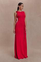 Monay Tulip Maxi Dress - Raspberry