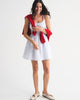 Bra-Free Smocked Waist Mini Dress-Blue Stripe