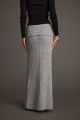 Pamela Heather Grey Sweater Maxi Skirt