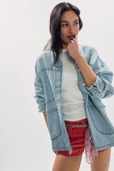 We The Free Lemon Denim Jacket-Sweet icing