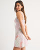 Bra-Free Tie-Front Linen-Blend Mini Dress-Pink Pattern