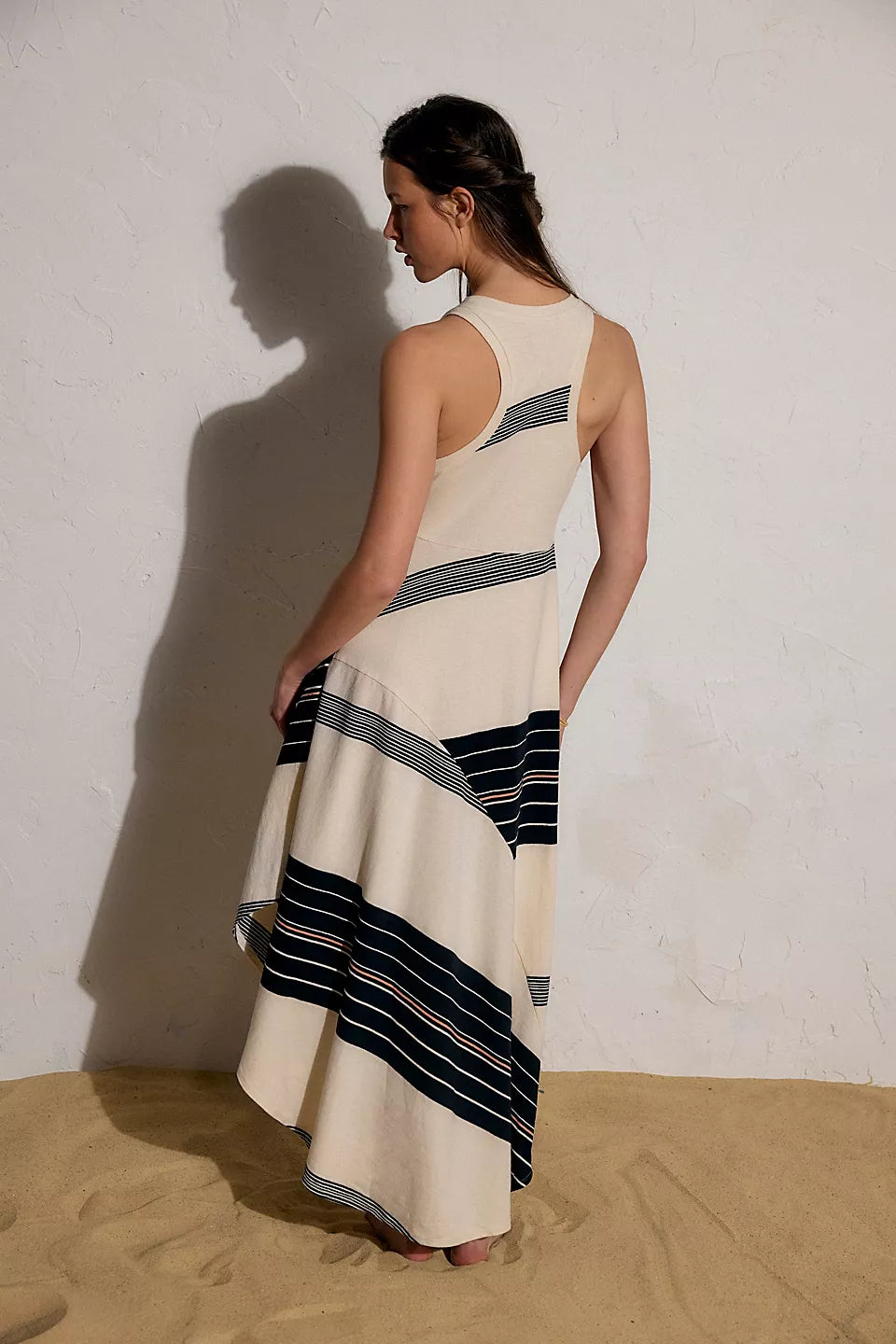Super Spliced Cotton-Jersey Midi Dress-Tea Combo