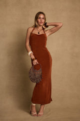 Melani Terracotta Midi Dress