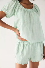 Lindale Short Set-Celadon