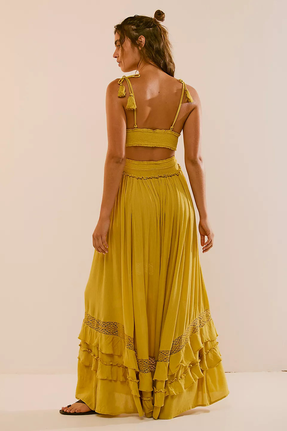 Santa Maria Maxi Dress-Mossy Gold