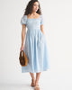 A&F Emerson Puff Sleeve Midi Dress-Pastel Blue